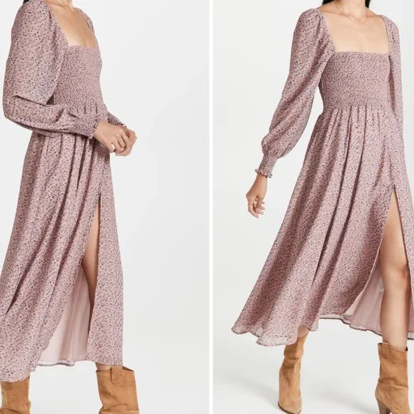 o.p.t | Dresses | Nwt Opt Classic Smocked Maxi Dress | Poshmark